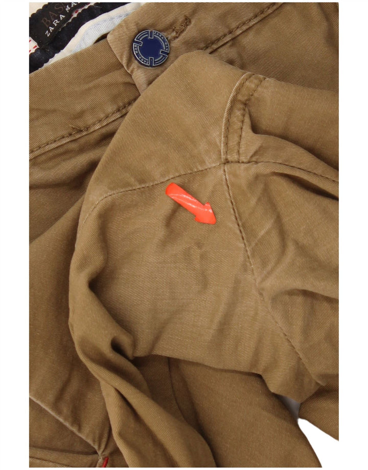 Zara Mens Slim Chino Calças EU 40 Médio W31 L33 Marrom