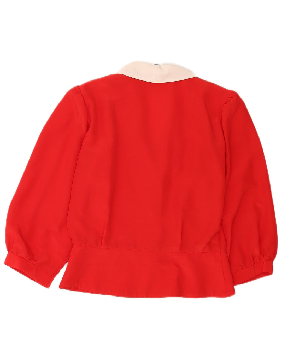 Blusa feminina Libra manga 3/4 Reino Unido 10 pequena vermelha colorblock poliéster