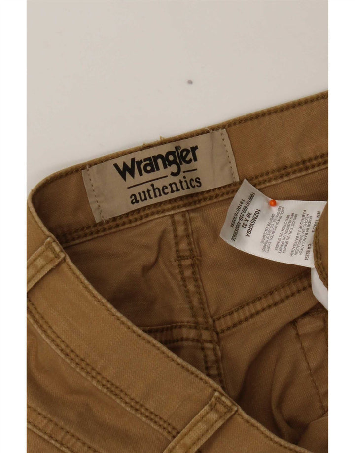 Calça cargo masculina Wrangler reta W38 L32 algodão bege