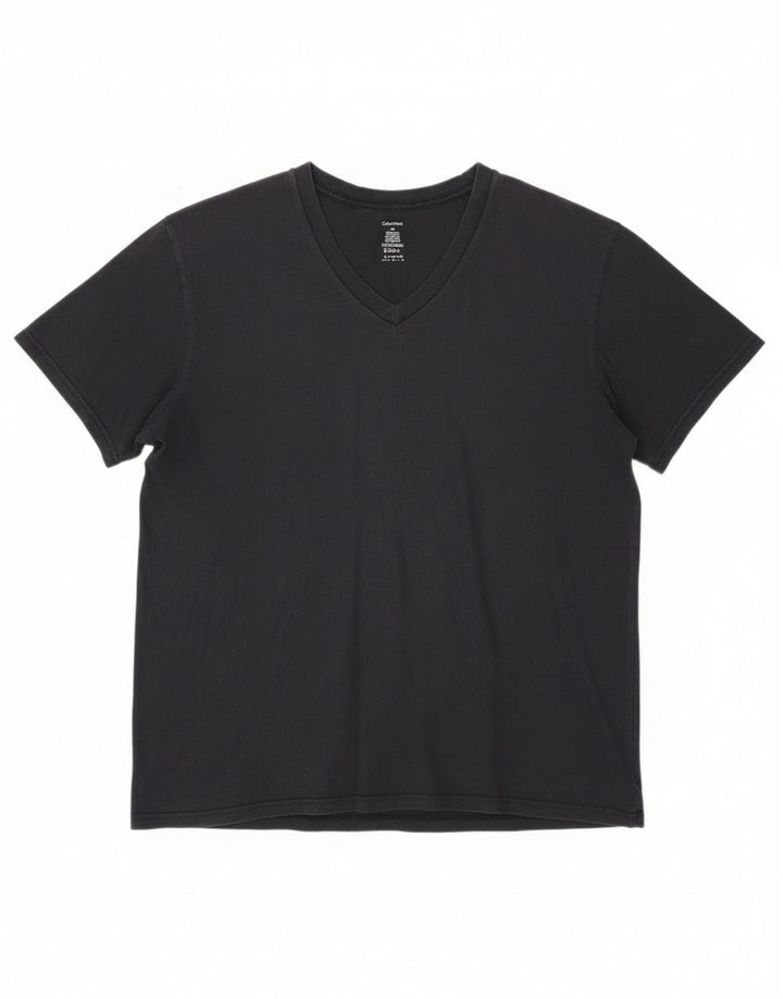 Camiseta masculina Calvin Klein grande algodão preto