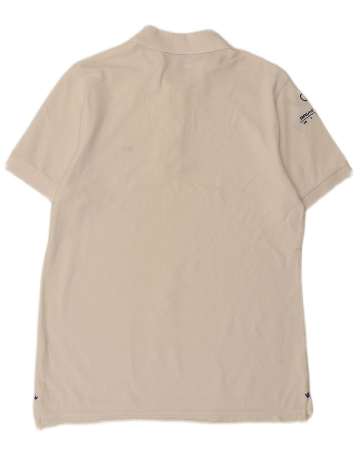Camisa polo masculina Sun68 gráfica média branca