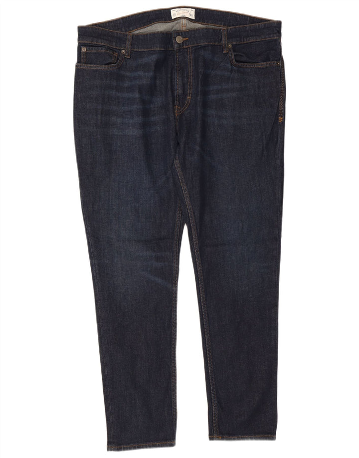 Fat Face Mens Slim Jeans W42 L29 Azul Marinho Algodão