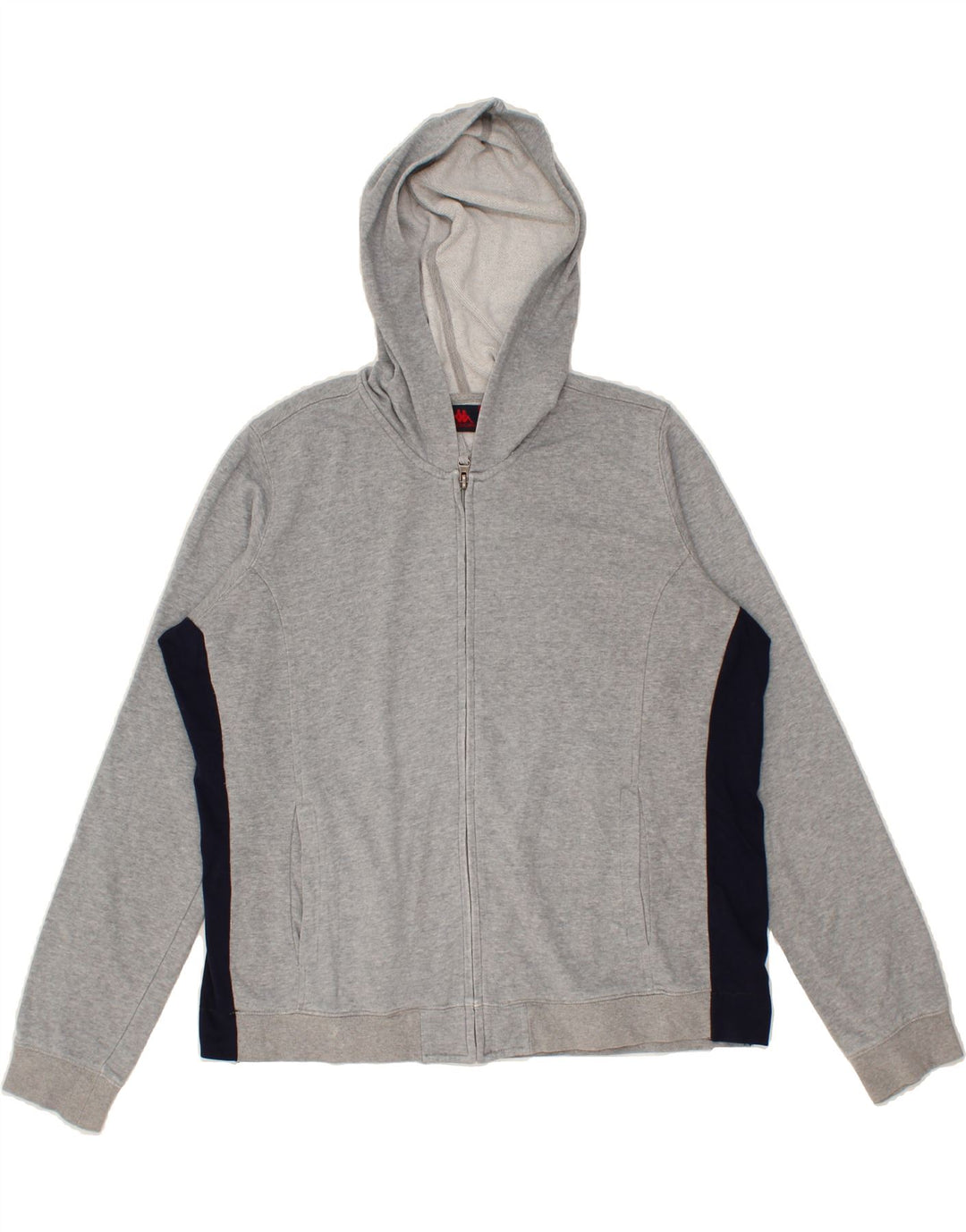 KAPPA Womens Zip Hoodie Sweater UK 18 XL Grey Colourblock Vintage Kappa and Second-Hand Kappa from Messina Hembry 