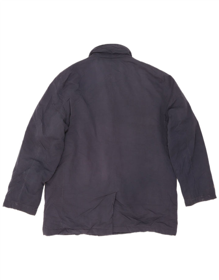 Jaqueta corta-vento masculina Marks & Spencer Reino Unido 40 grande poliéster azul marinho