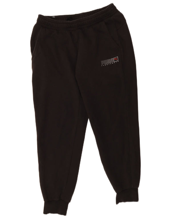 Calça esportiva feminina Puma Joggers UK 14 grande algodão preto esportivo