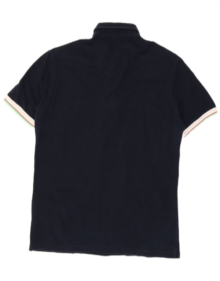 Camisa pólo masculina Fred Perry pequena algodão azul marinho
