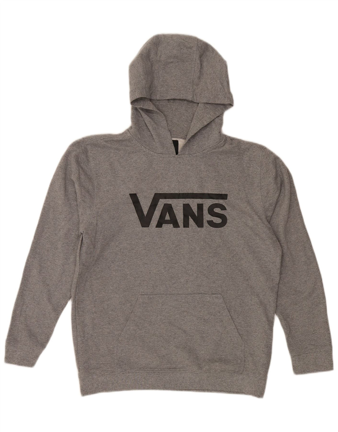 VANS feminino gráfico moletom com capuz UK 18 XL cinza algodão
