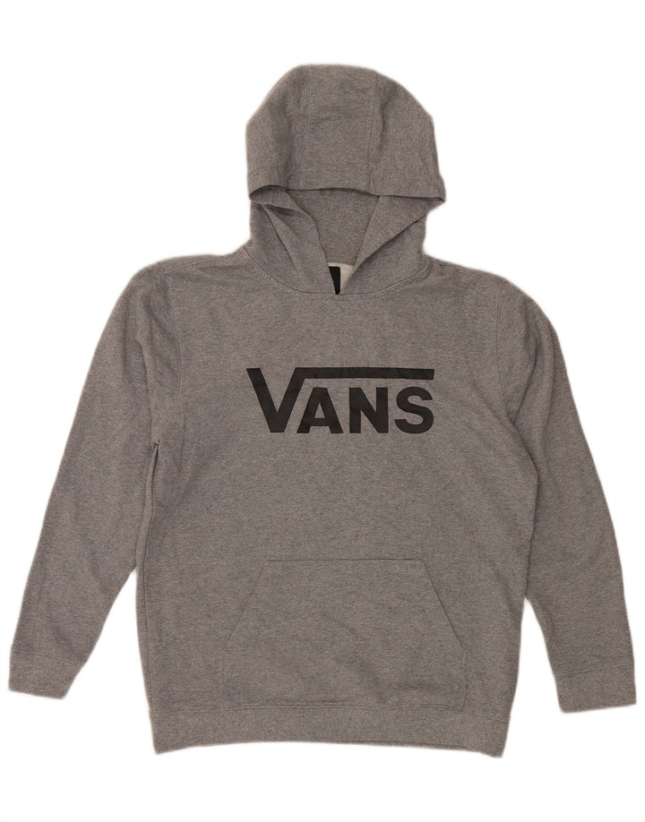 VANS feminino gráfico moletom com capuz UK 18 XL cinza algodão