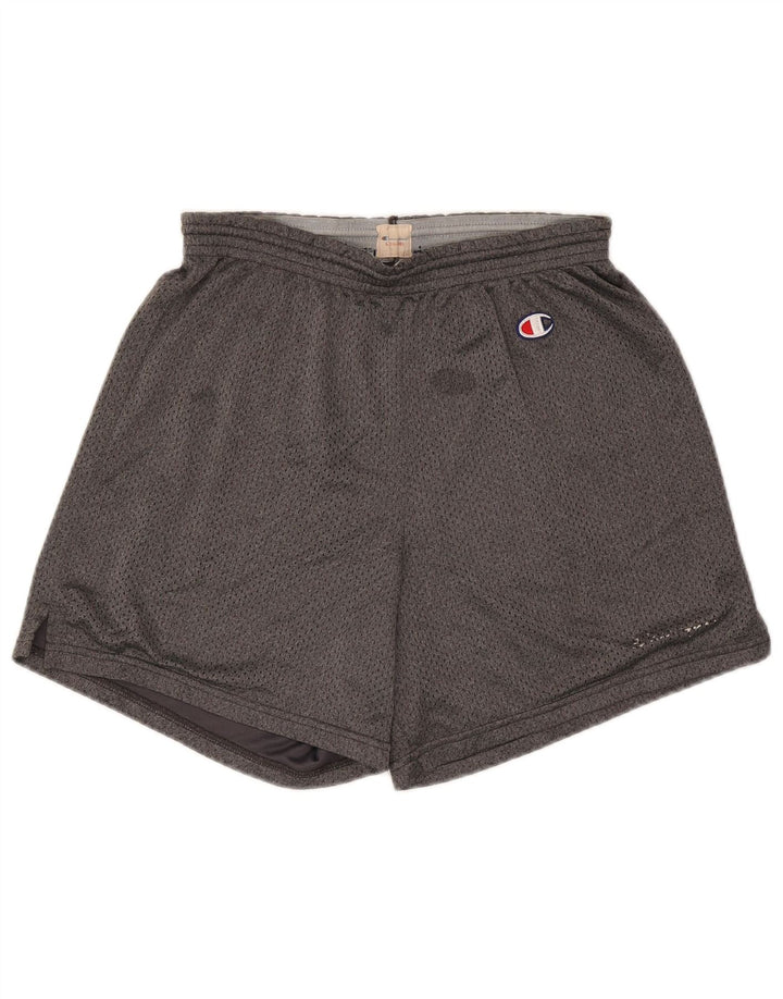 Shorts esportivos masculinos Champion grande poliéster cinza