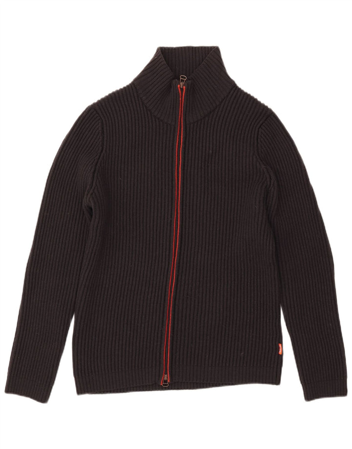 Hugo Boss Suéter Cardigan Masculino XL Lã Preta