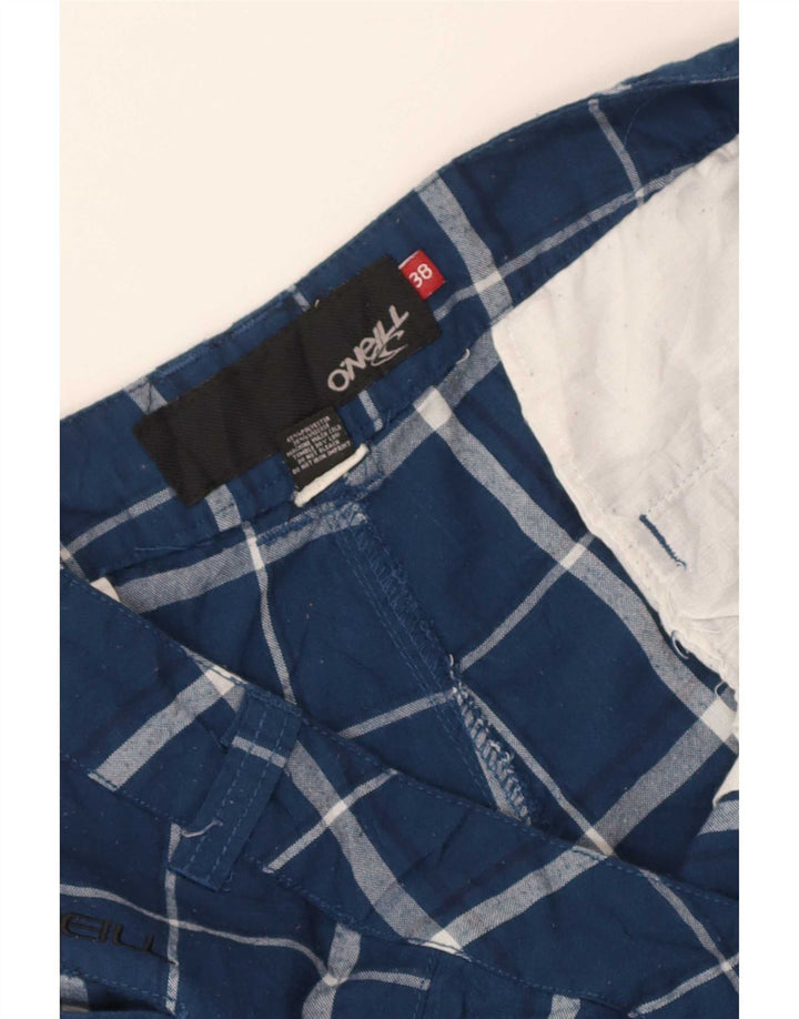 O'Neill Mens Chino Shorts W38 XL Poliéster Xadrez Azul