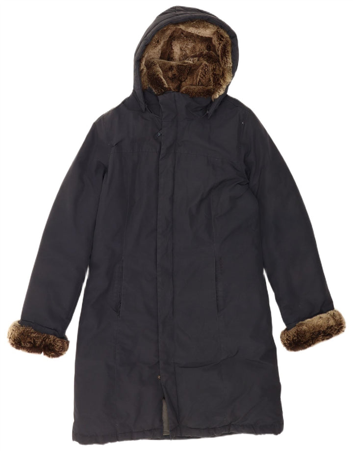 Casaco masculino Woolrich acolchoado com capuz Reino Unido 38 algodão azul marinho médio