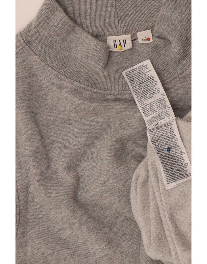 Suéter oversized feminino Gap Reino Unido 10 pequeno algodão manchado cinza