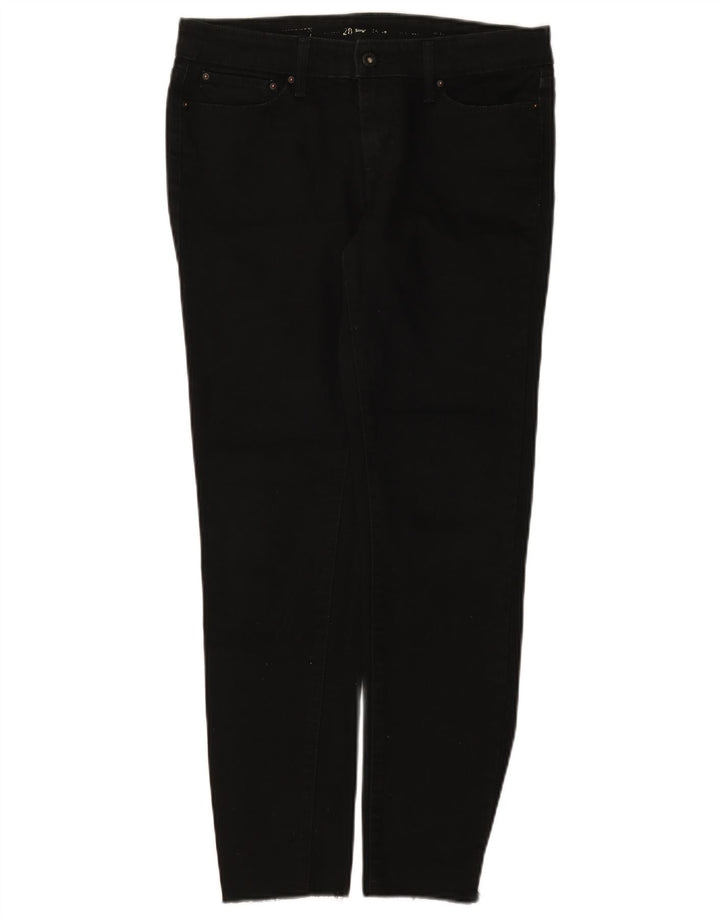 Calça jeans feminina Levi's ligeiramente curvilínea W28 L28 preta