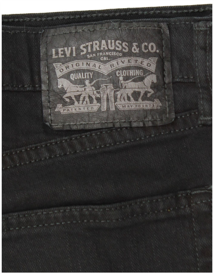Jeans retos masculinos Levi's W34 L32 algodão preto