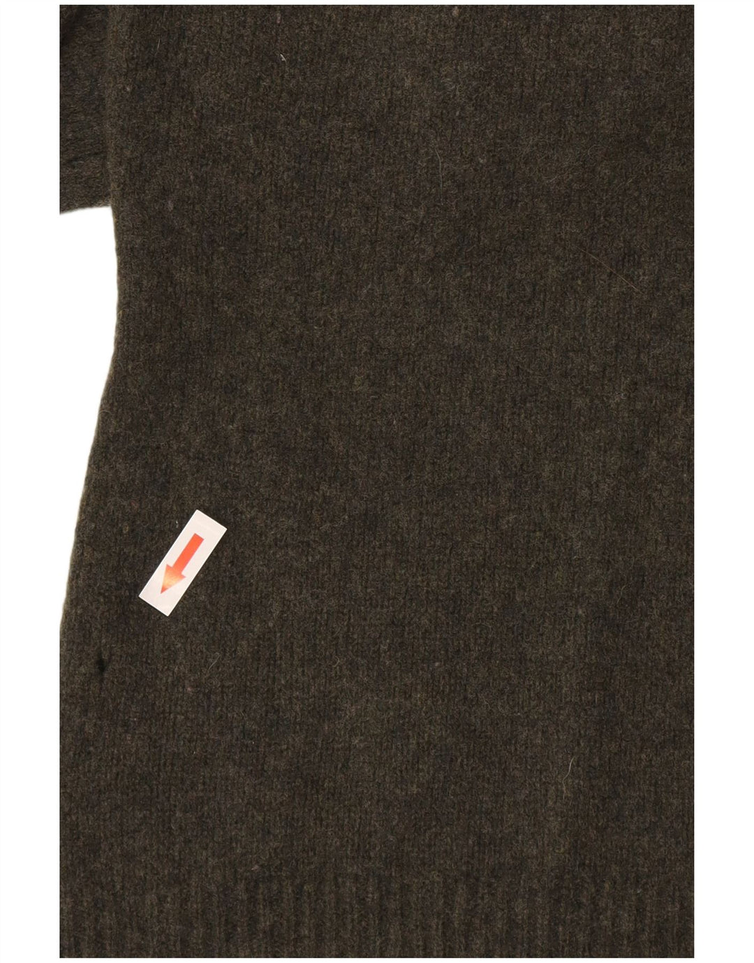 Suéter feminino Massimo Dutti com gola redonda Reino Unido 14 grande lã verde