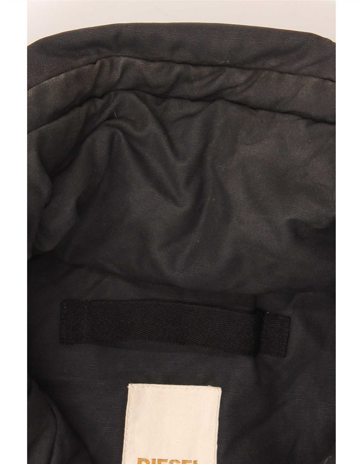 Diesel Mens Parka Jacket UK 38 Algodão preto médio
