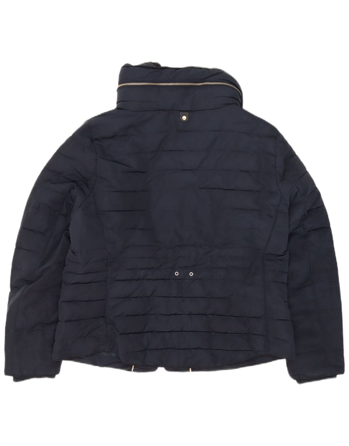 Jaqueta acolchoada feminina Marks & Spencer Reino Unido 18 XL azul marinho poliéster