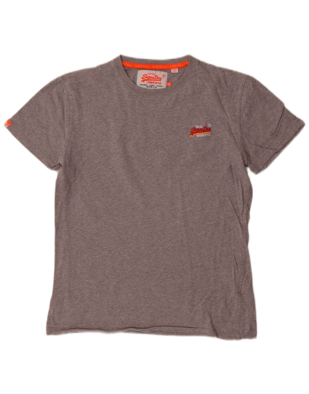 Camiseta masculina Superdry top pequeno cinza