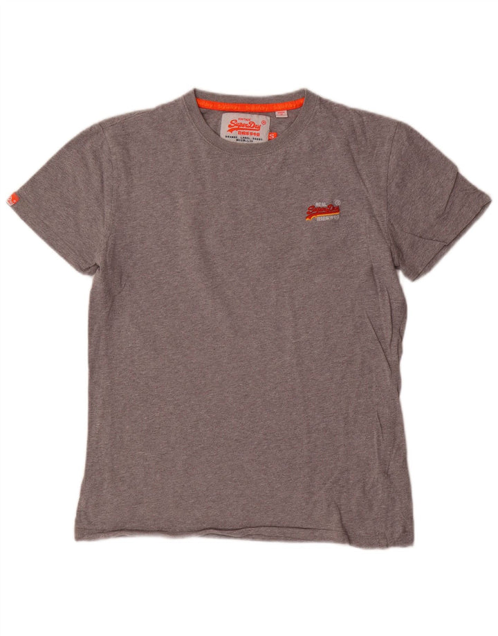 Camiseta masculina Superdry top pequeno cinza