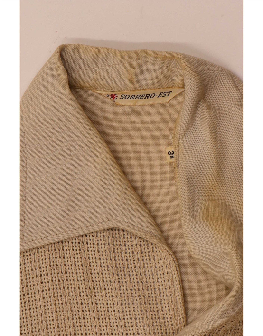 Camisa masculina vintage bege médio