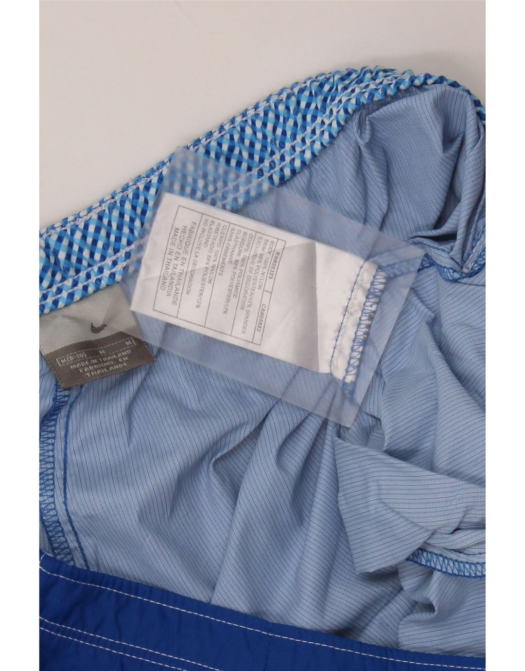 Shorts esportivos femininos Nike US 8/10 médio azul nylon