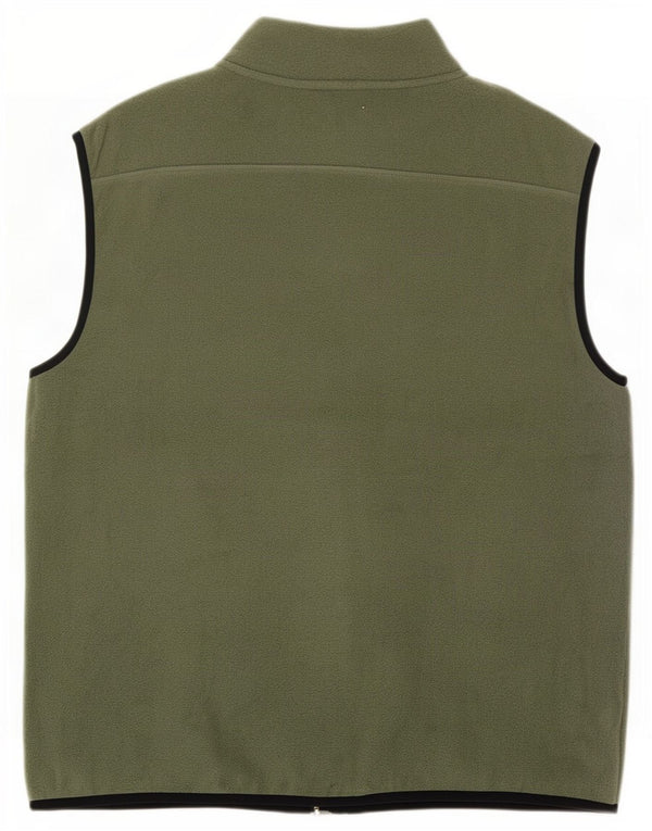 Marks & Spencer Mens Fleece Gilet UK 40 Grande Poliéster Verde