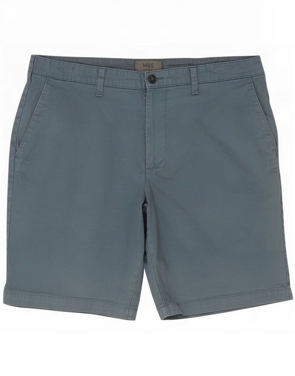 Shorts Chino masculino Marks & Spencer W36 grande algodão azul