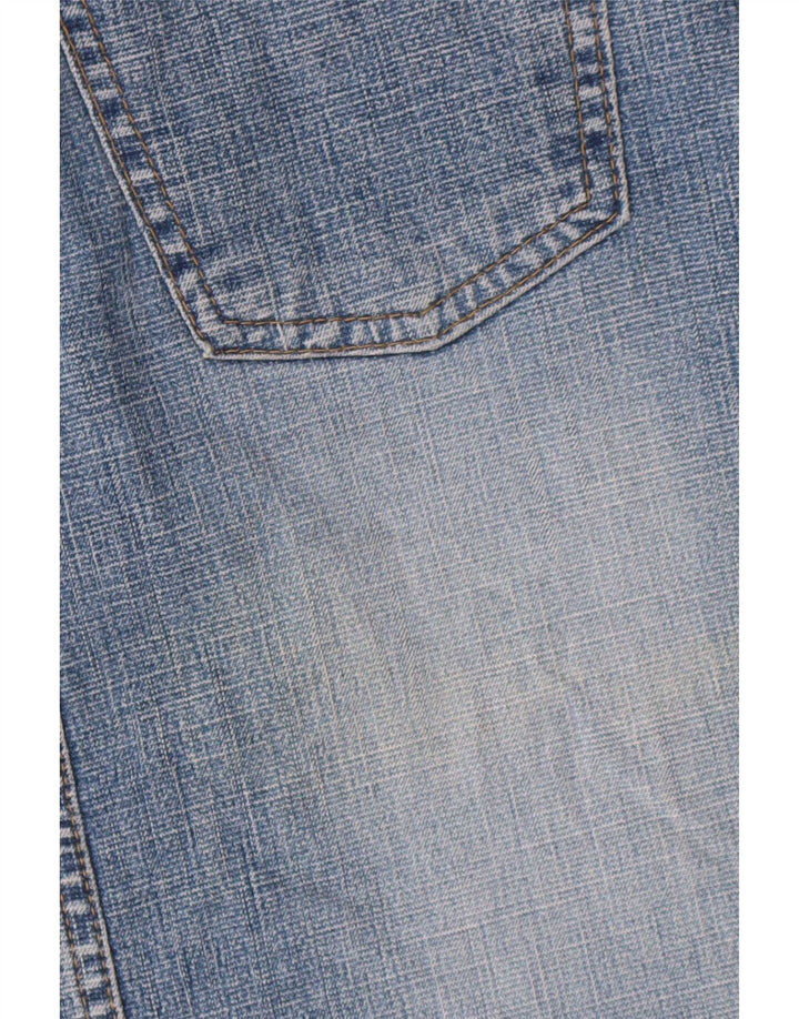 Saia jeans feminina Oasis UK 12 médio W30 azul