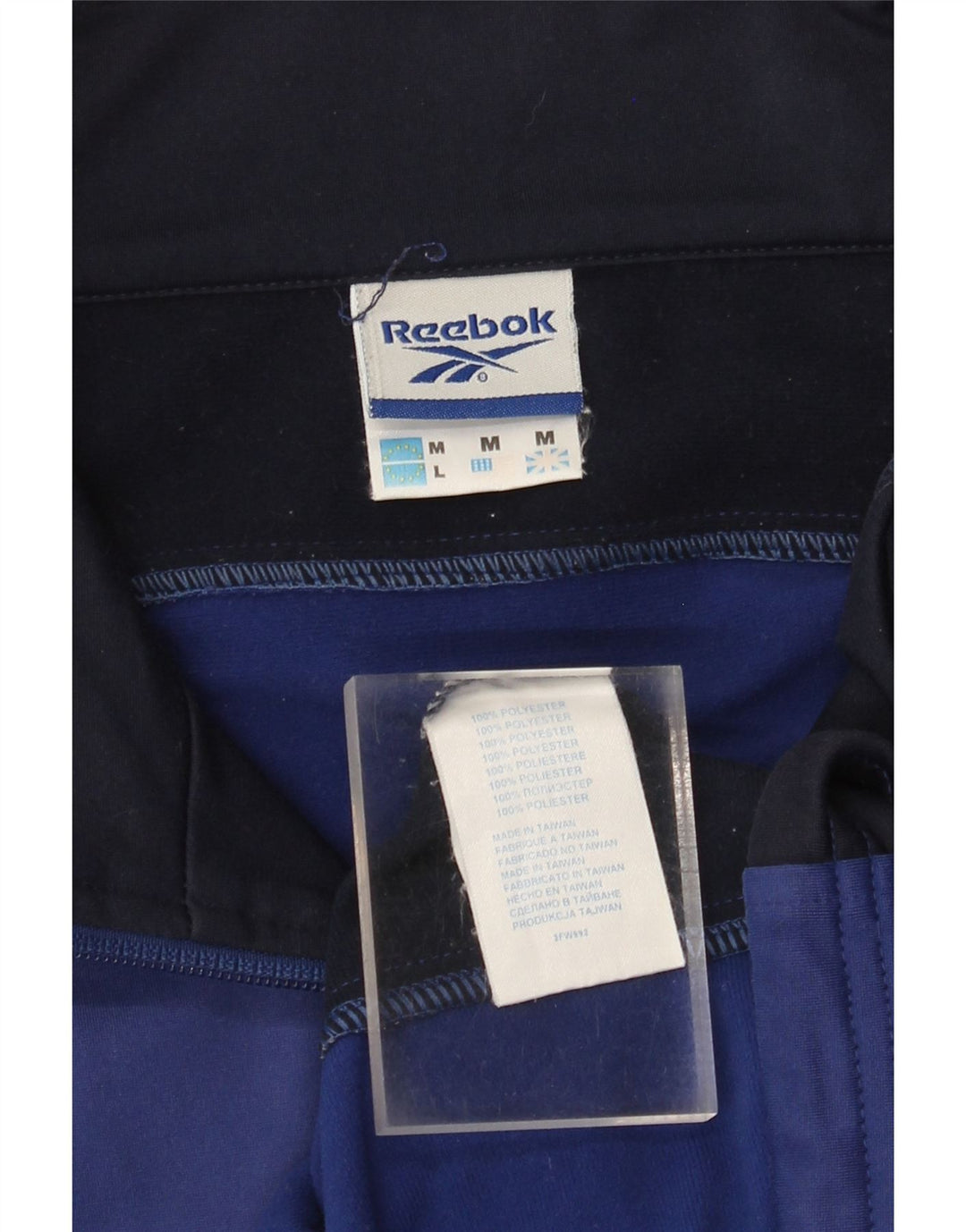 Reebok Mens Loose Fit Tracksuit Top Jacket Médio Azul Colourblock