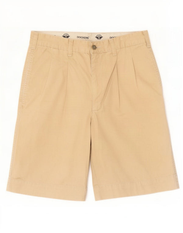 Shorts masculino Dockers Pegged Chino pequeno W28 algodão bege
