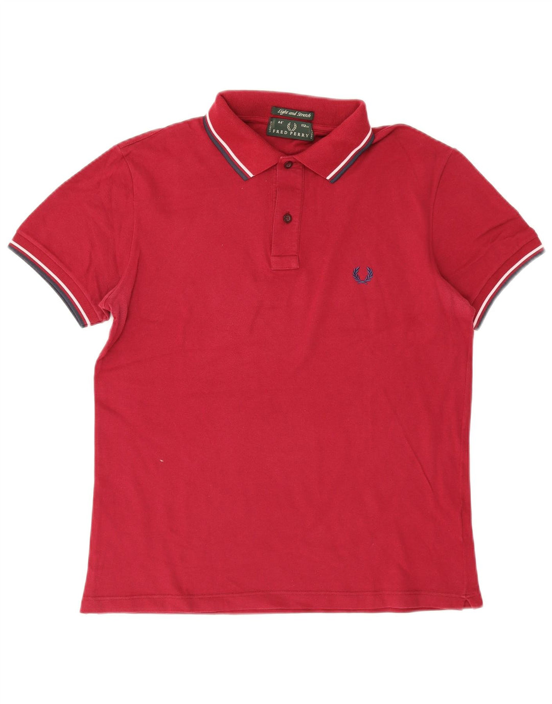 Camisa polo masculina Fred Perry médio algodão listrado Borgonha