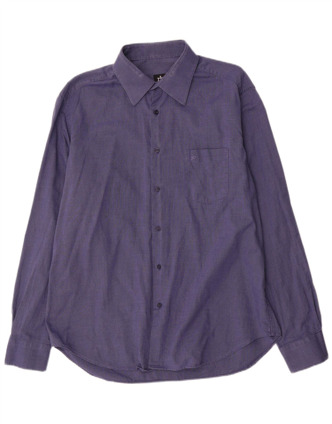 Camisa masculina Roccobarocco tamanho 17 43 XL algodão azul