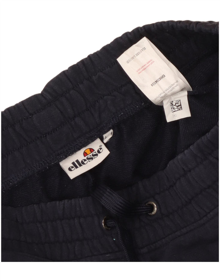 Ellesse Mens Graphic Sport Shorts Grande Algodão Azul Marinho