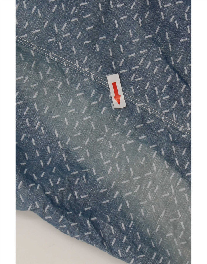 Camisa masculina G-Star XL linho manchado azul
