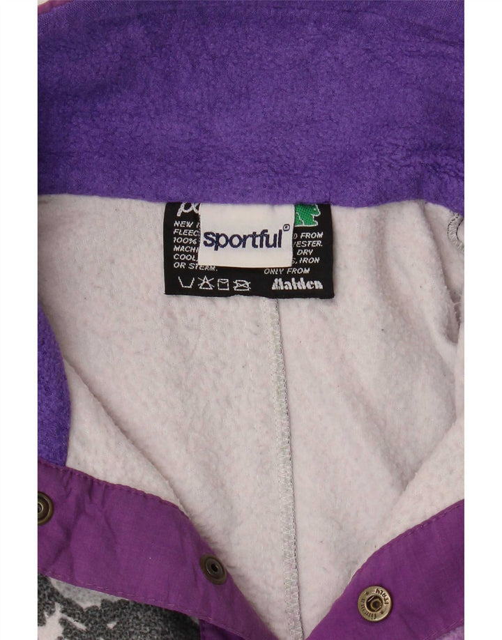 Sportful masculino abstrato padrão velo jumper IT 48 médio roxo