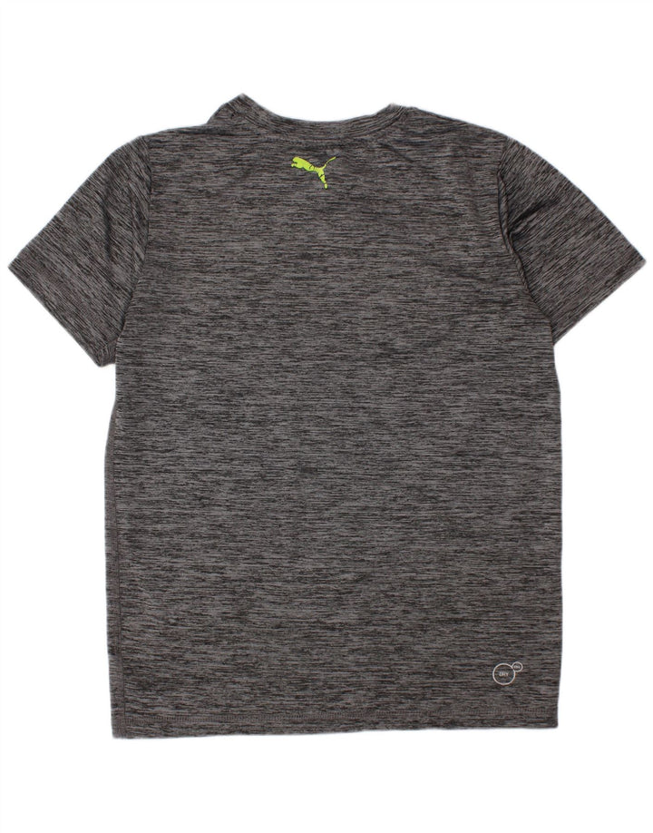 Camiseta Puma Meninos Graphic 7-8 Anos Pequeno Poliéster Cinza Manchado