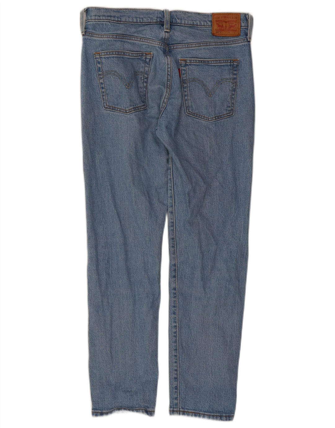 Calça jeans feminina Levi's 501 Straight W26 L28 azul algodão