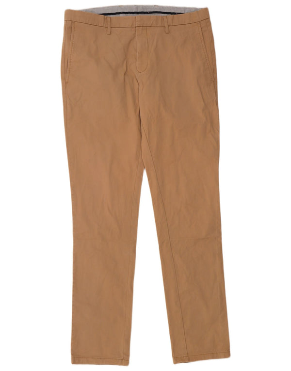 Tommy Hilfiger Mens Slim Fit Chino Calças W36 L34 Algodão Bege