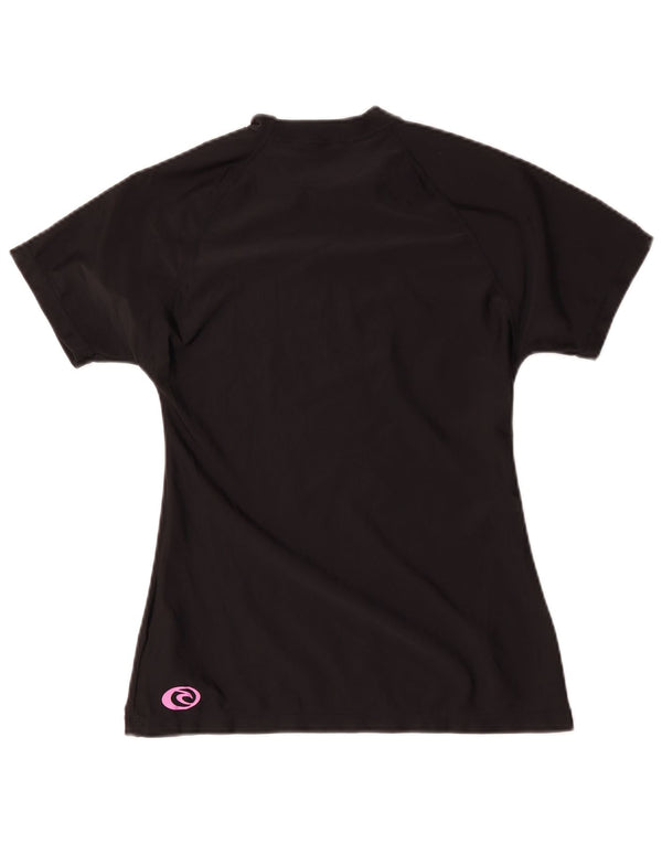 Camiseta feminina Rip Curl com estampa gráfica US 12 grande poliamida preta