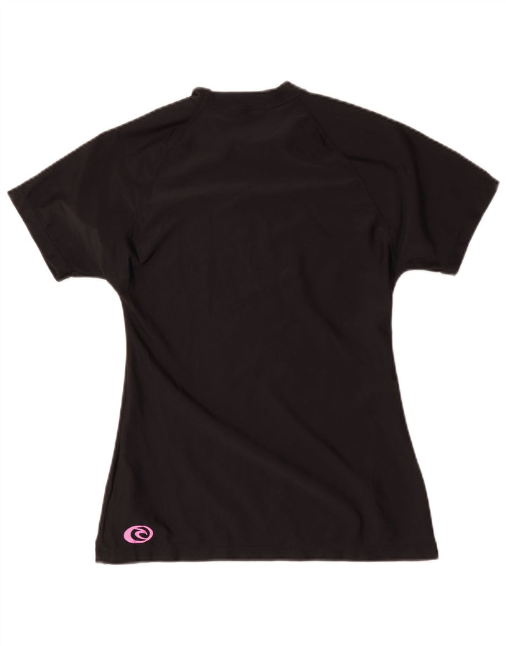Camiseta feminina Rip Curl com estampa gráfica US 12 grande poliamida preta