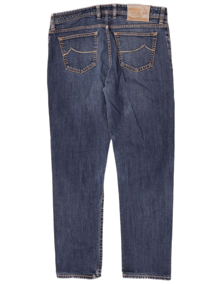 Jacob Cohen Jeans masculino feito à mão slim W35 L29 algodão azul