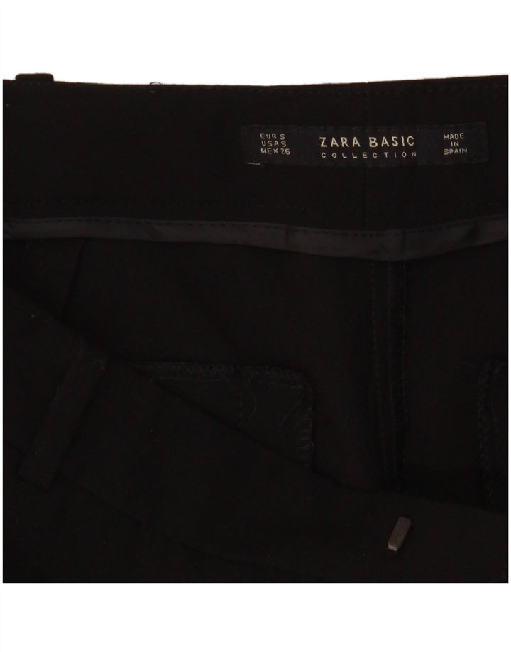 ZARA Calça Chino Feminina Slim Pequeno Bloco Colorido Preto