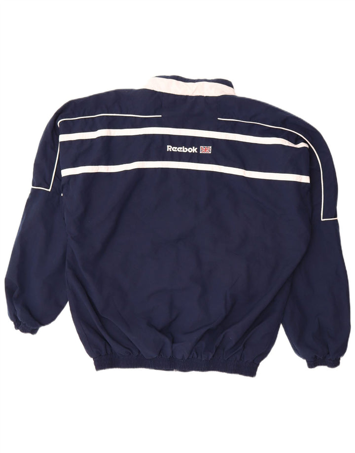 Jaqueta masculina Reebok Graphic Tracksuit Top grande bloco colorido azul marinho