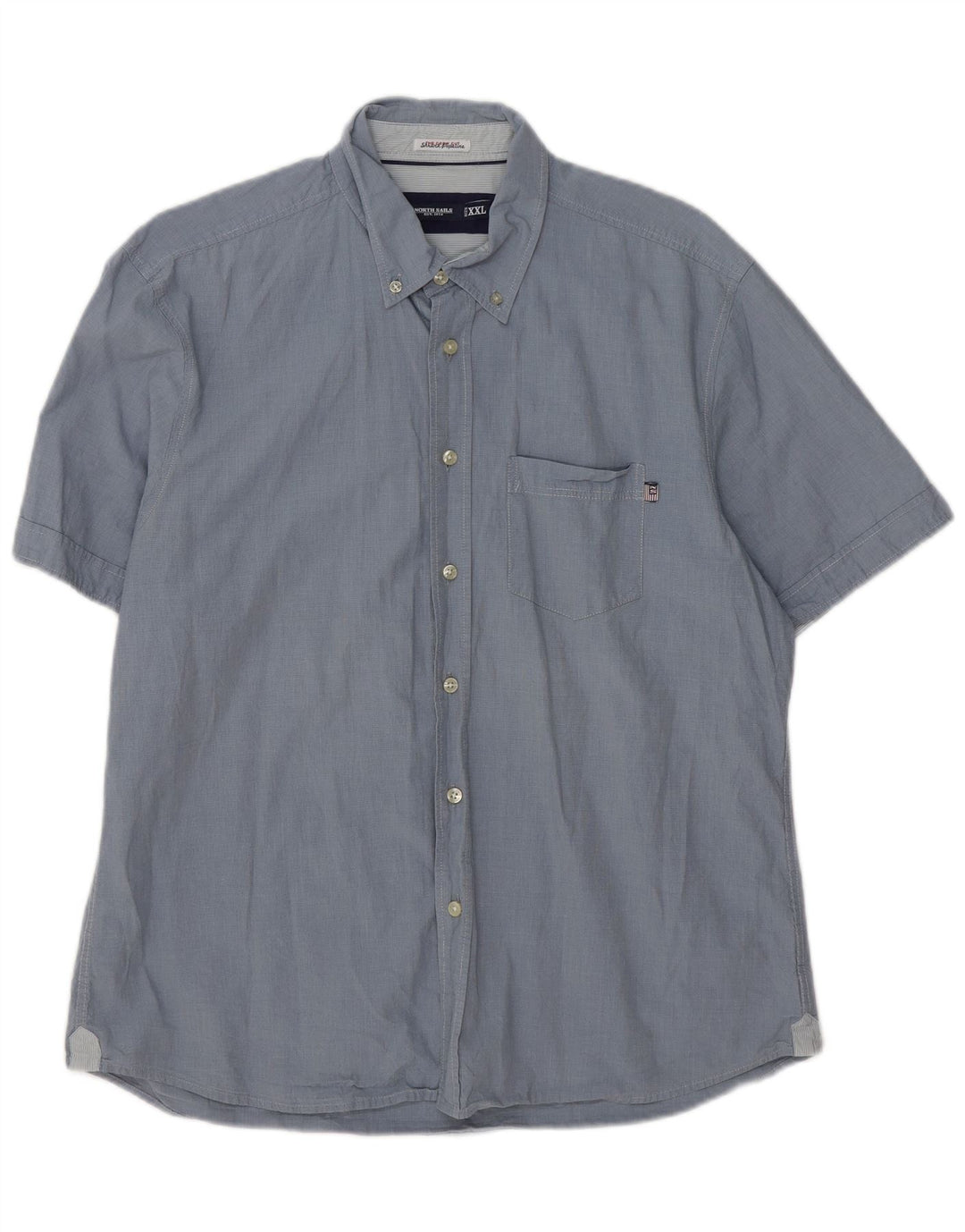 Camisa masculina de manga curta NORTH SAILS 2XL algodão azul