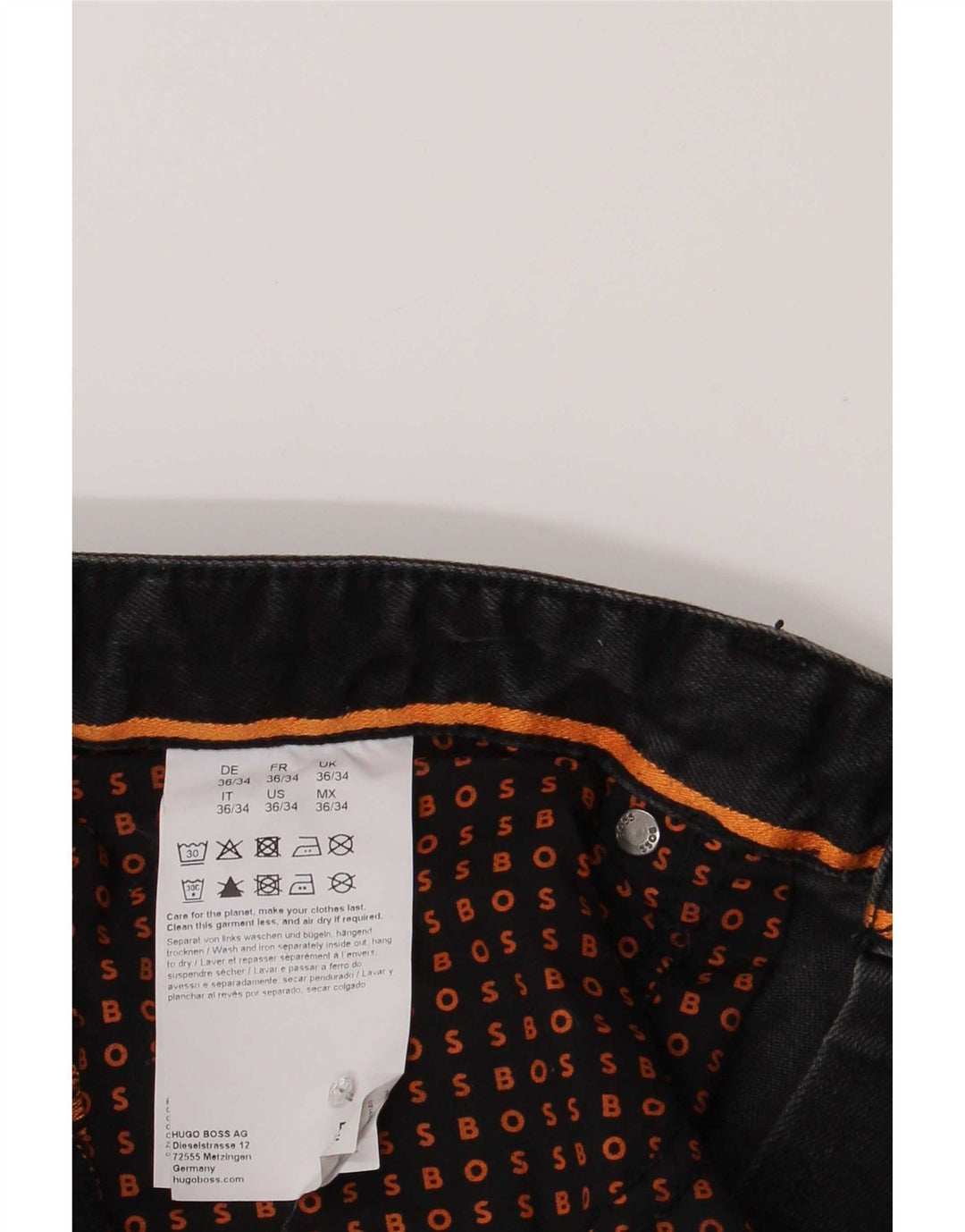 Hugo Boss Masculino Jeans Slim W36 L34 Algodão Preto