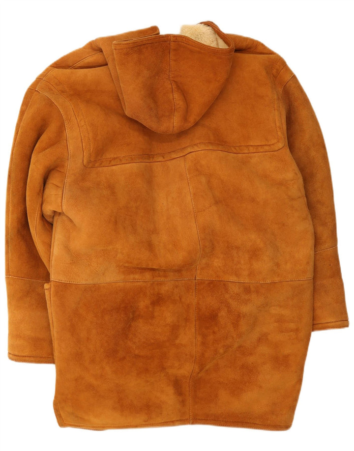 Sobretudo masculino Gara Shearling UK 40 grande bege
