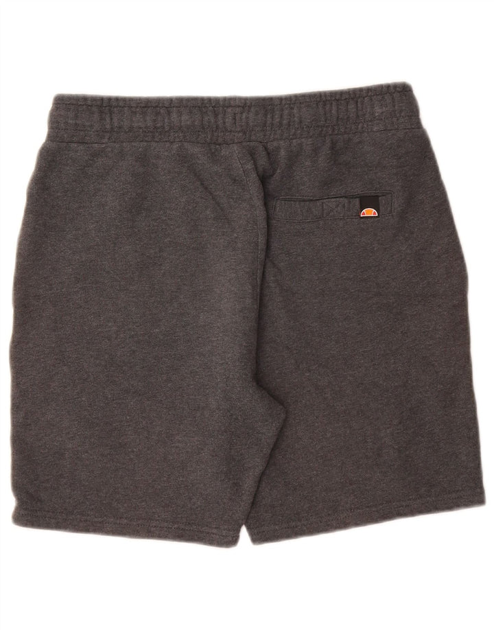 ELLESSE Shorts esportivos masculinos gráficos pequenos de algodão cinza