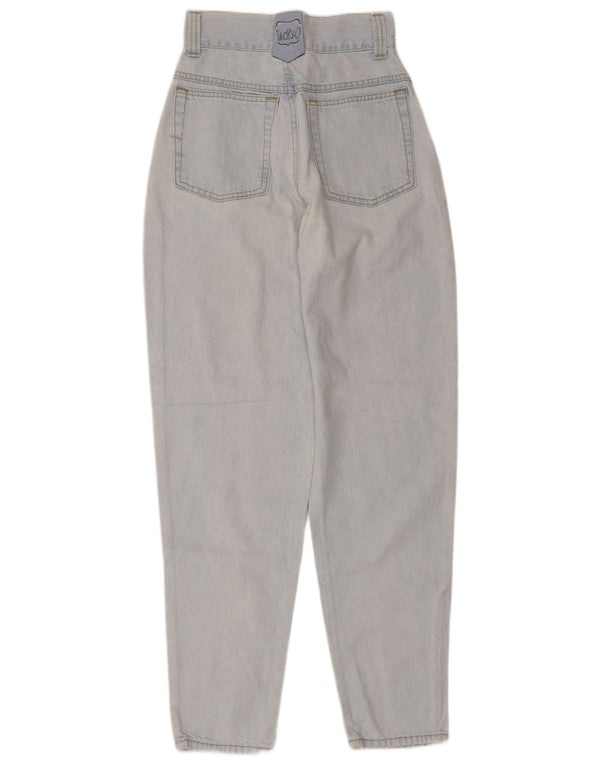 Calça jeans feminina Jacky-O cintura alta cônica W26 L30 algodão azul