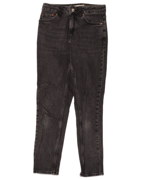 Topshop feminino Mom Skinny Jeans W26 L25 algodão cinza